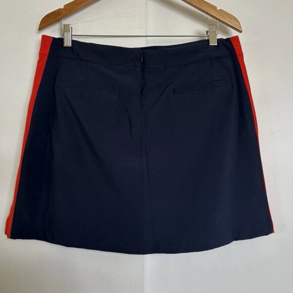 LADY HAGAN Skort NWT 12 Navy Blue Red White Stripe - Picture 5 of 6